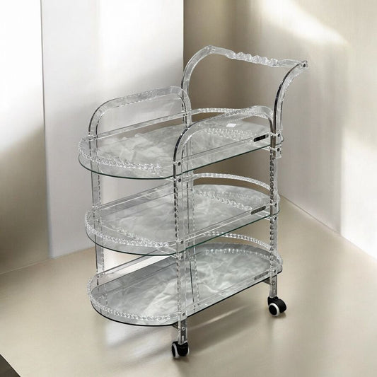 Acrylic glass tea trolley