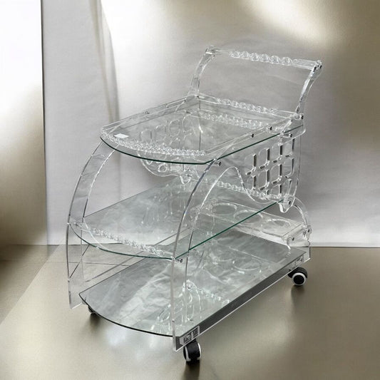 Acrylic glass tea trolley