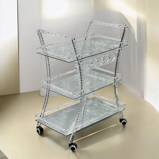 Acrylic glass tea trolley