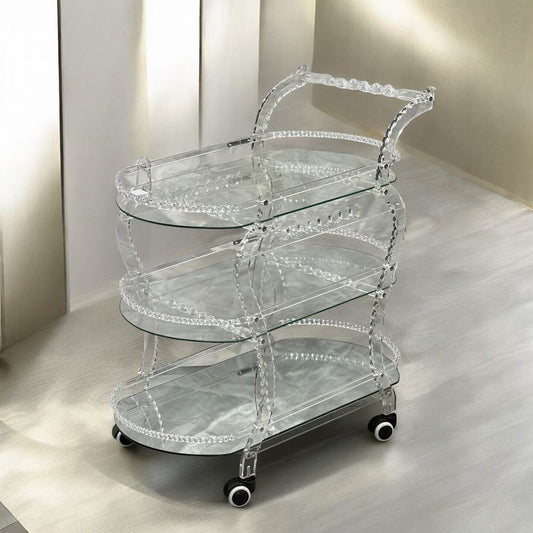 Acrylic glass tea trolley