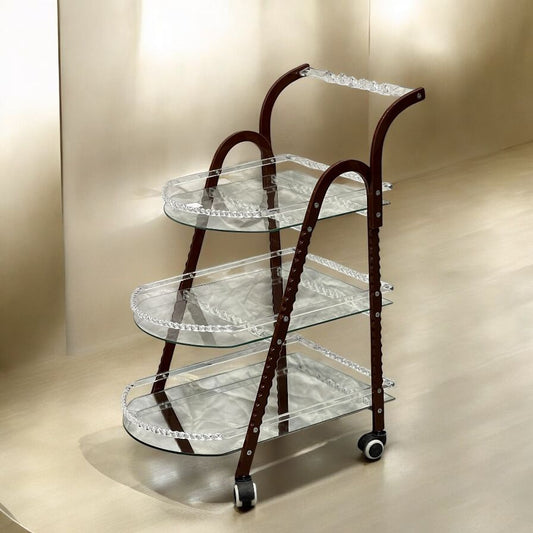 Acrylic glass tea trolley