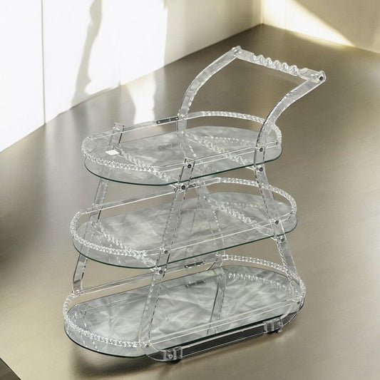 Acrylic glass tea trolley