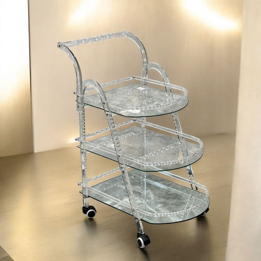 Acrylic glass tea trolley