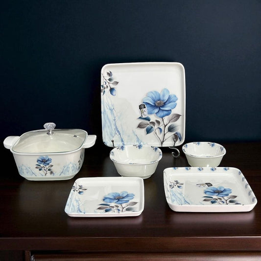 Melamine Dinner Set 72 pcs with Glass Lid