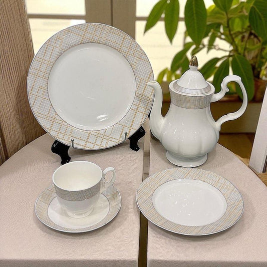 24-piece bone china tea set
