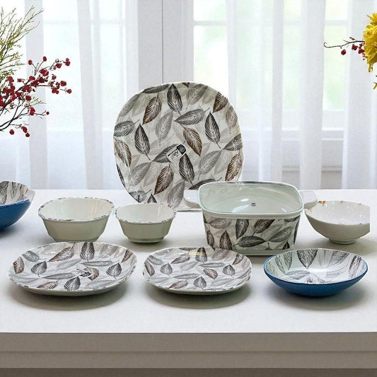 Melamine square dinner set 72pcs