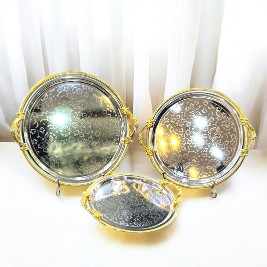 Stainless Steel Tray Set 3 pcs