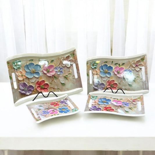 Plastic Tray Set 4 pcs