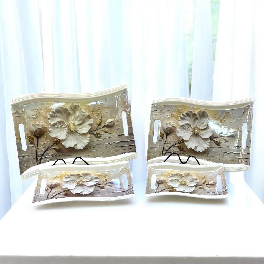 Plastic Tray Set 4 pcs