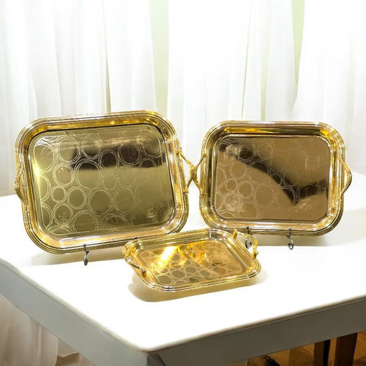 Electroplated Gold Tray set