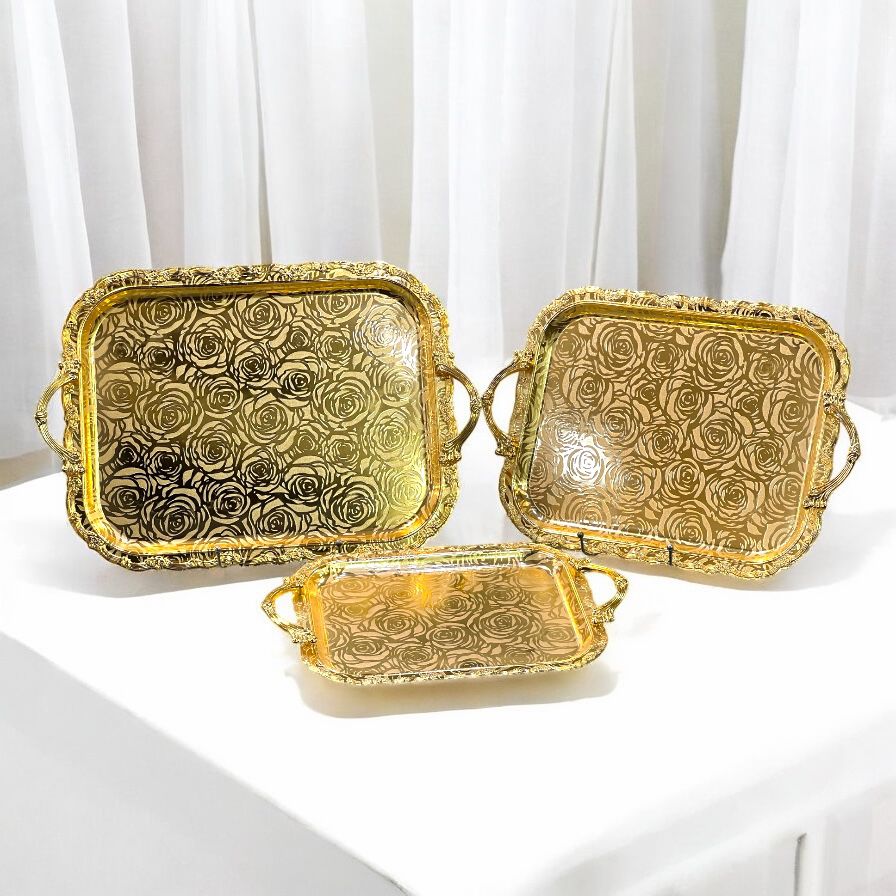 Electroplated Gold Tray set
