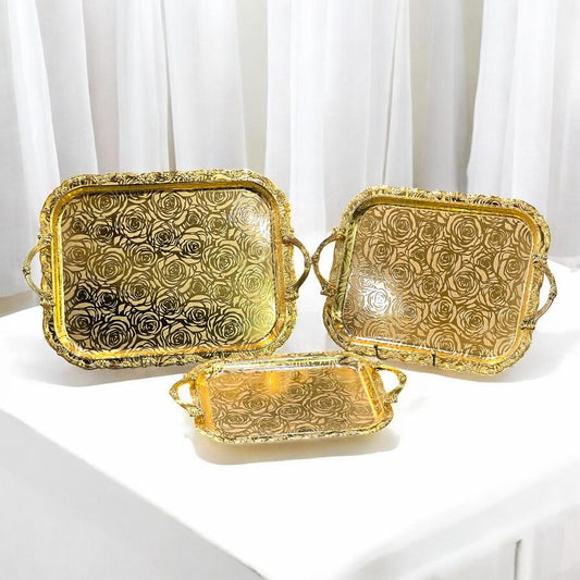 Electroplated Gold Tray set
