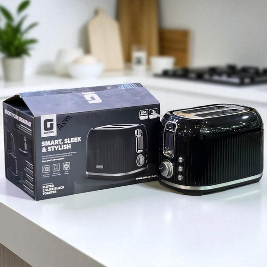 2 Sliced Black Toaster