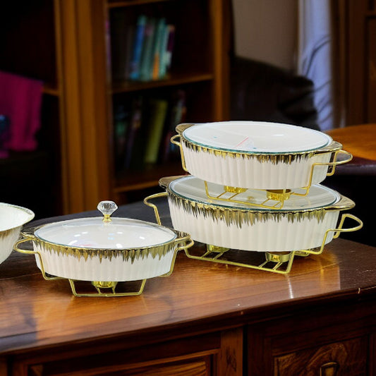 Oval Buffet Dishes 3 pcs set