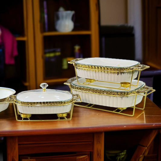 Square Buffet Dishes 3 pcs set