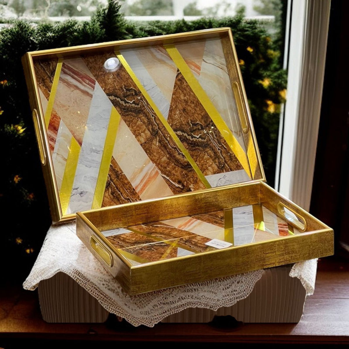 Italian Tray Set 2 pc