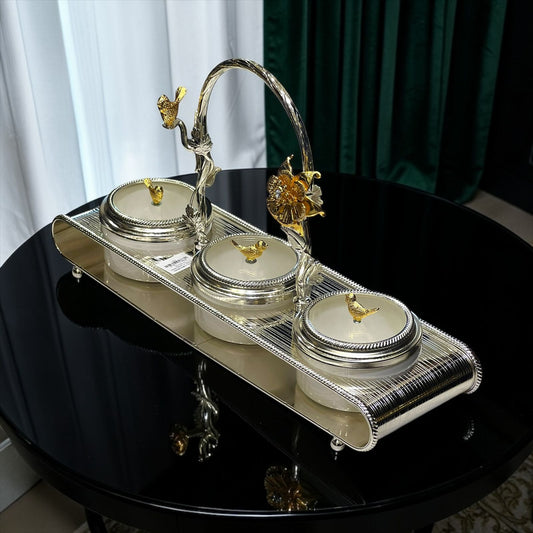 Dry Fruit Dish Silver