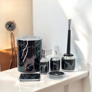 Marble bathroom set 6pc
