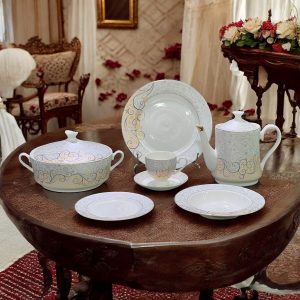 Bone China Dinner Set 8 servings 61 pcs
